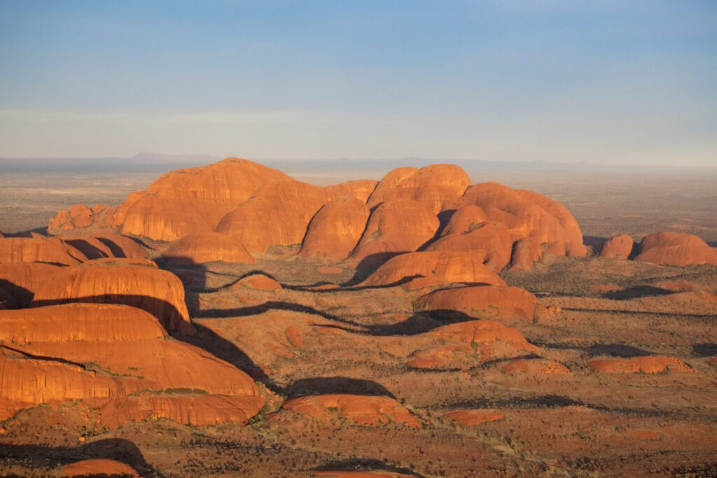 View of Kata Tjuta from a scenic helicopter flight