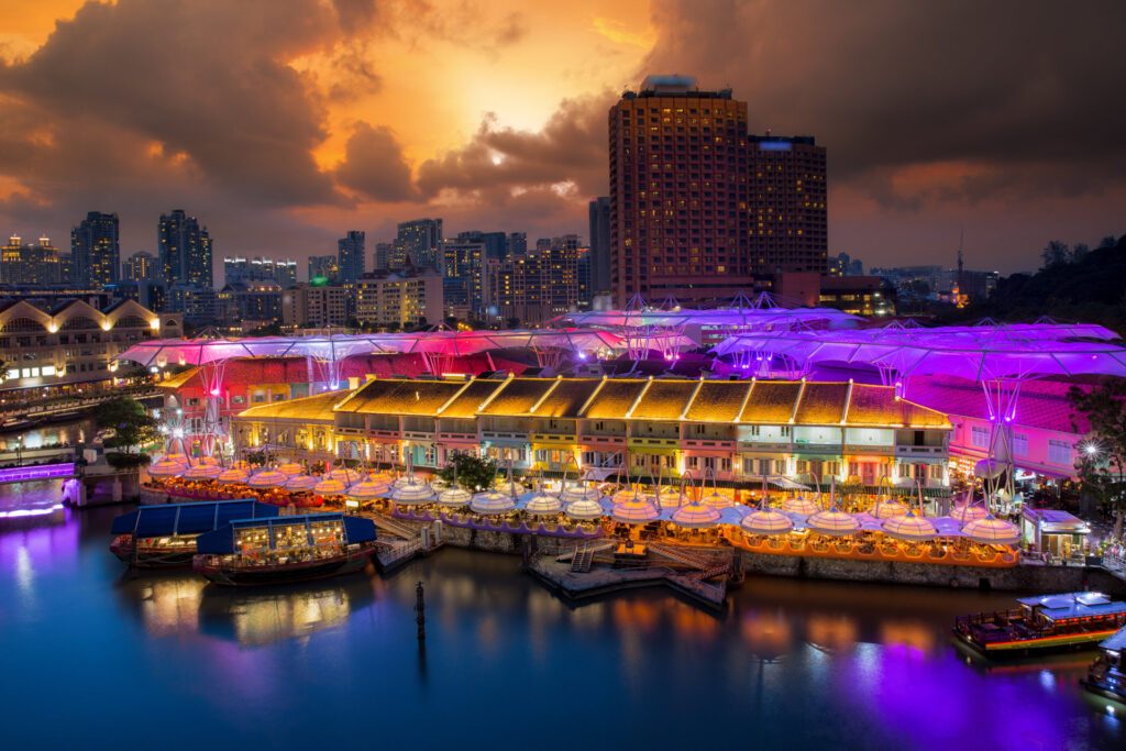 Clarke Quay food market, Singapore