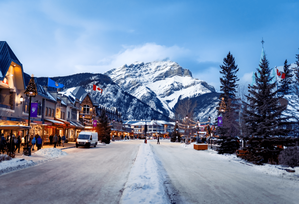 Banff Avenue, one of the top things to do in an itinerary for Banff - Luxury Escapes