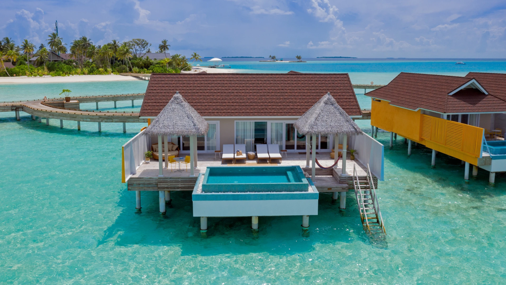 A pool villa at The Standard, Maldives, with blue tiles - Luxury Escapes
