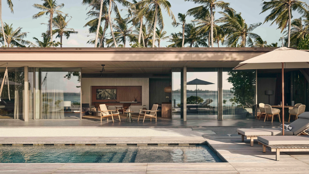 One of the architectural pools at Patina Maldives - Luxury Escapes