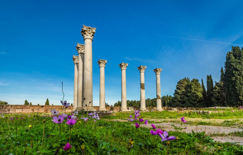 A shot of the archaic columns at Asklepion in Kos, one of the best Greek islands - Luxury Escapes