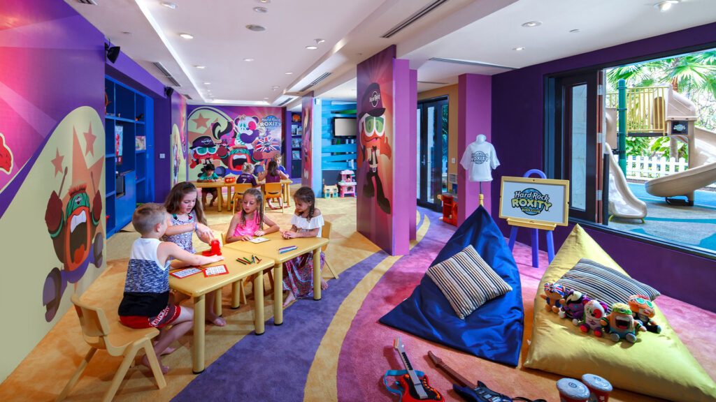 Roxity kids club located within Hard Rock Hotel Bali, one of Bali's best kids clubs - Luxury Escapes