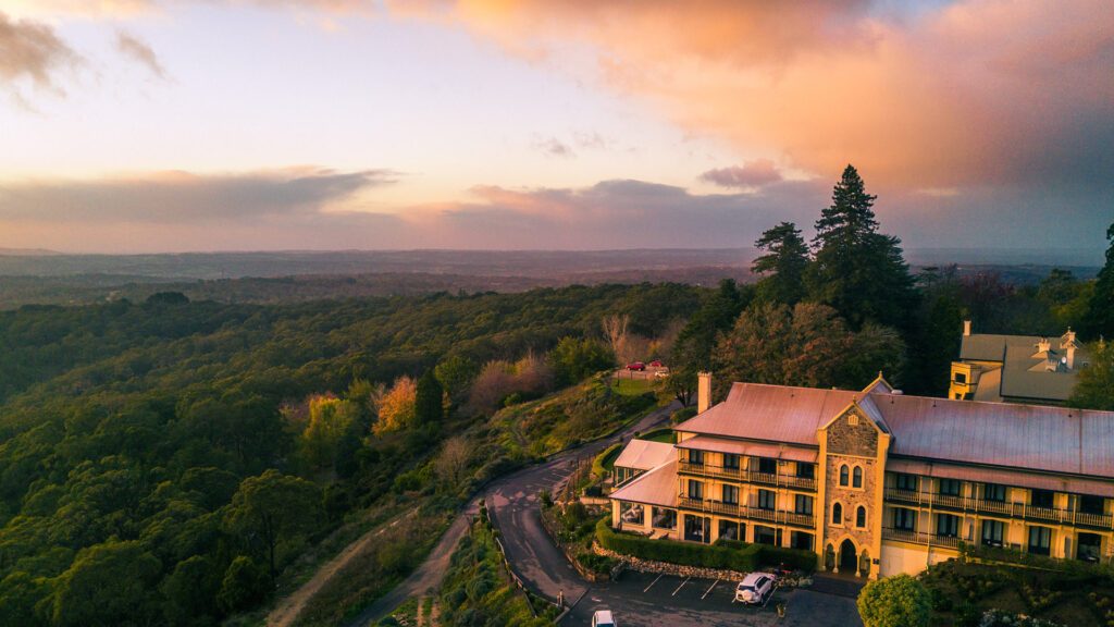 Mount Lofty House overlooking the Adelaide Hills, and is one of Australia's most romantic escapes.