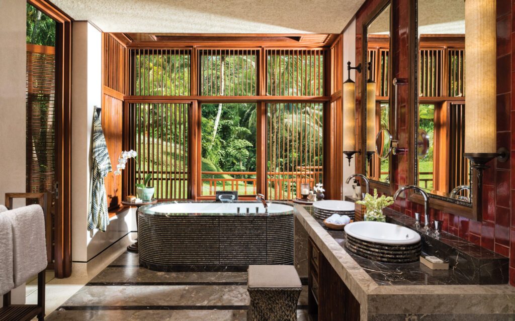 Four Seasons Resort Bali at Sayan, home to one of the world's most incredible bathtubs.