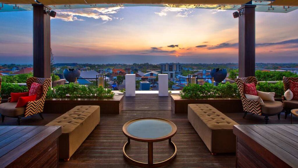 The view at The Trans Bali's rooftop bar, The 18th Floor - Luxury Escapes