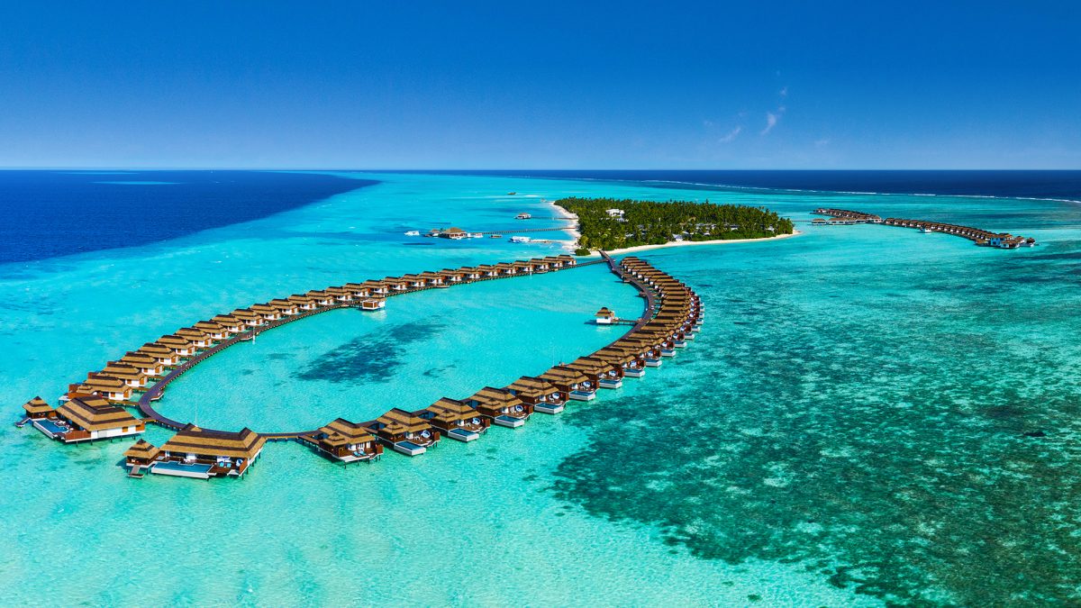 An aerial shot of Pullman Maldives Maamutaa - Luxury Escapes