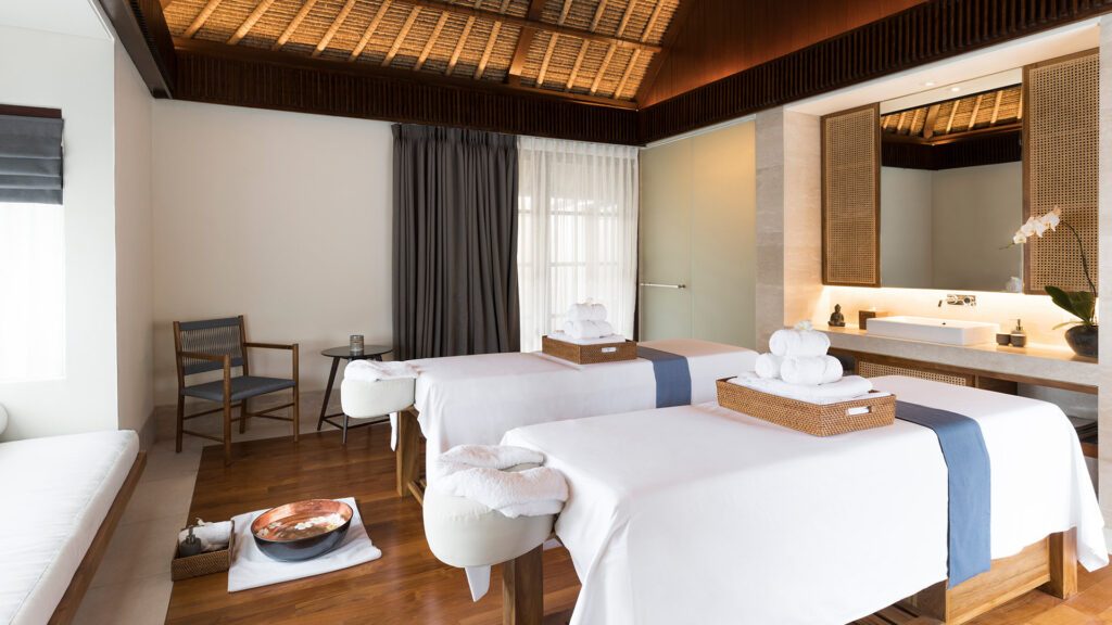 The massage area of REVĪVŌ Wellness Resort Nusa Dua Bali, one of Bali's best spas for wellness enthusiasts  - Luxury Escapes 