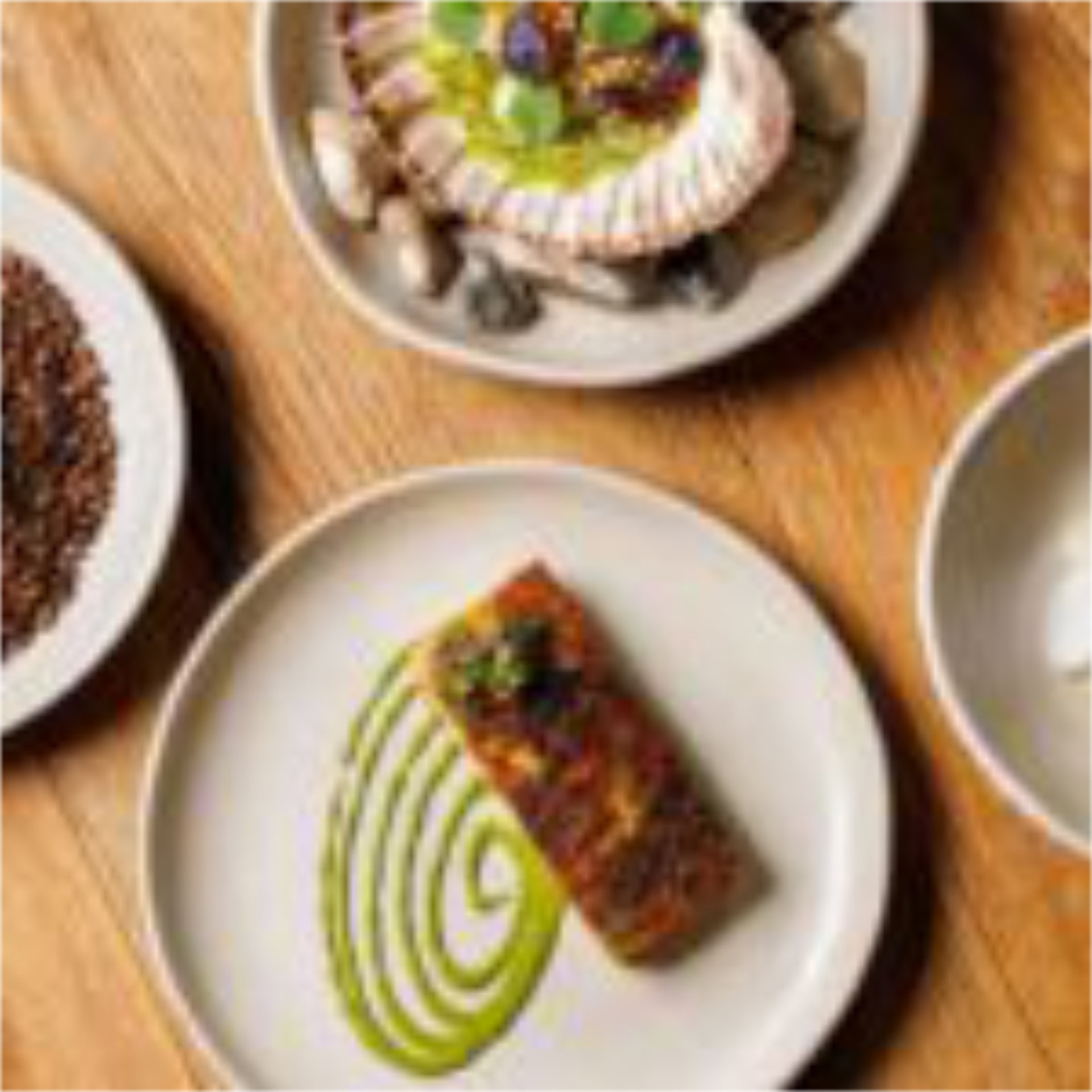 Food from Pied a Terre, one of the best restaurants in London.