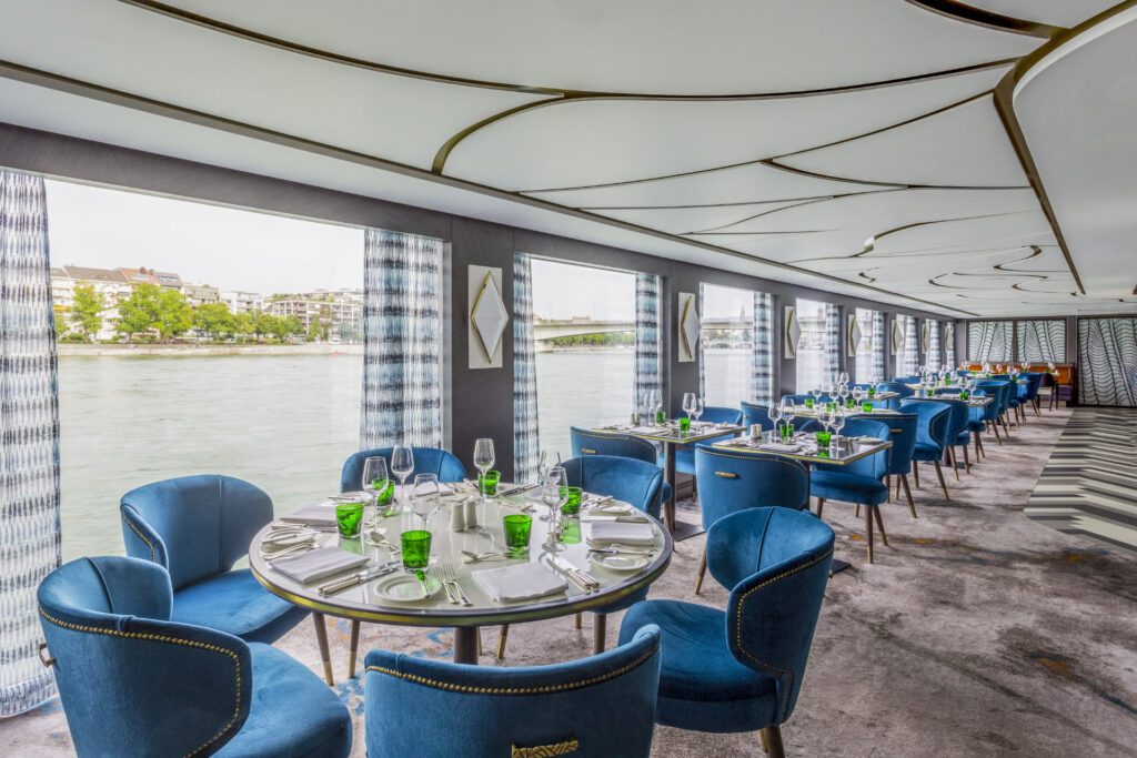 Waterside Restaurant, dining destination onboard Riverside Luxury Cruises - Luxury Escapes. 