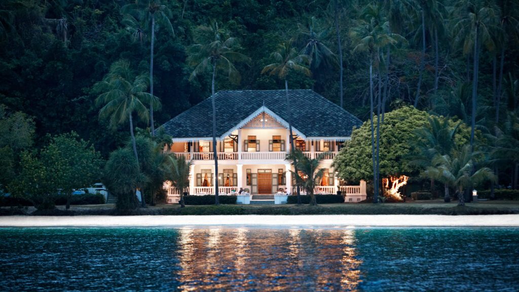 A shot of Cape Panwa Hotel over the water in Phuket, Thailand, Asia and one of the Best All Inclusive Resorts of All Time - Luxury Escapes