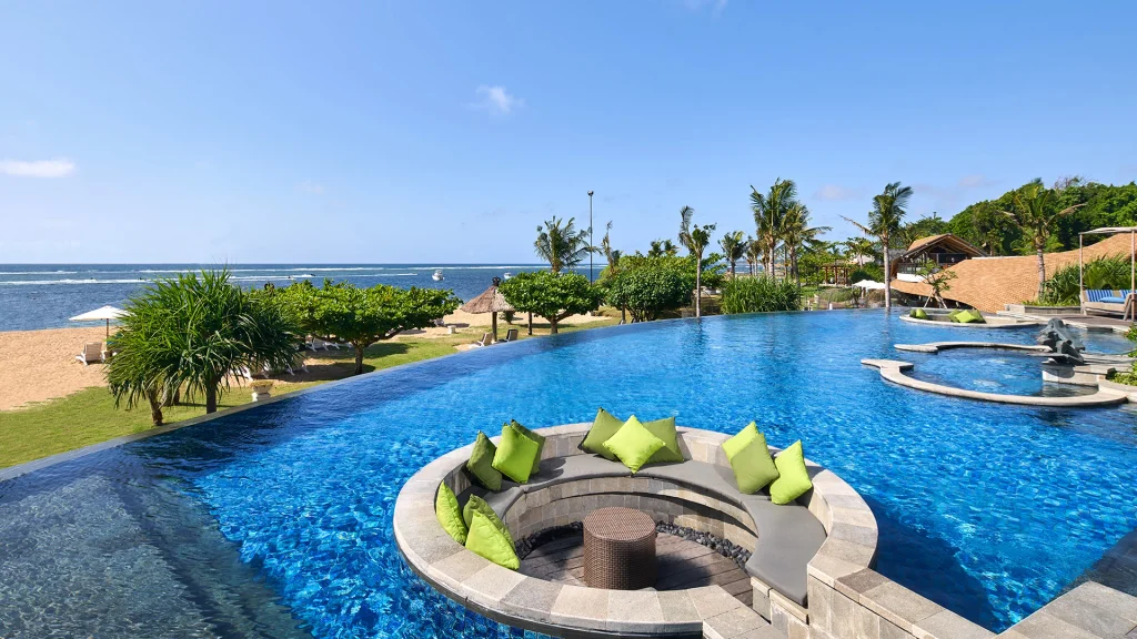 The pool at Grand Mirage Resort & Thalasso Bali.