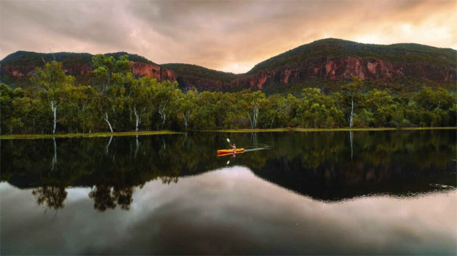 Mt Mulligan and a surrounding billabong, taken by the Twosome Travellers - Luxury Escapes