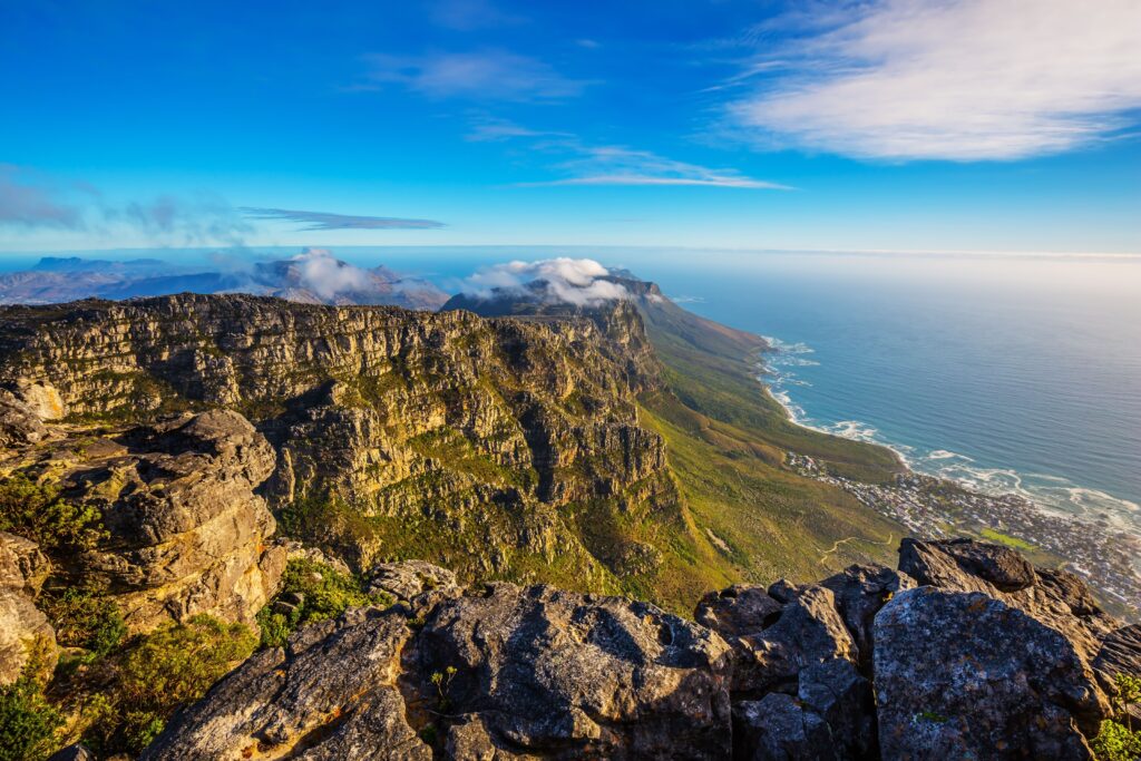 Views from scenic Table Mountain, a place to visit when you spend a week in Cape Town - Luxury Escapes