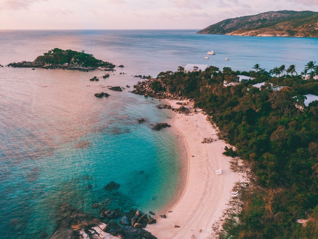 Aerial view of Lizard Island's stunning coastline, perfect for relaxing and exploring - Luxury Escapes