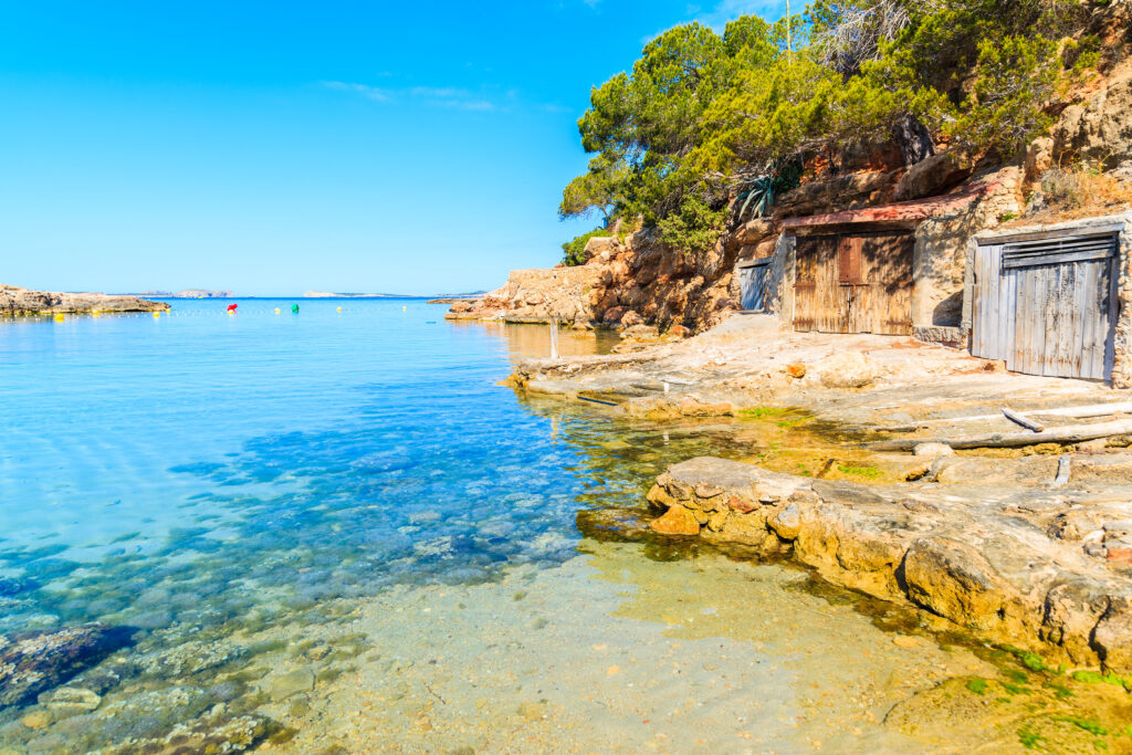 One of Spain's most beautiful beaches, Cala Gracio, Ibiza.