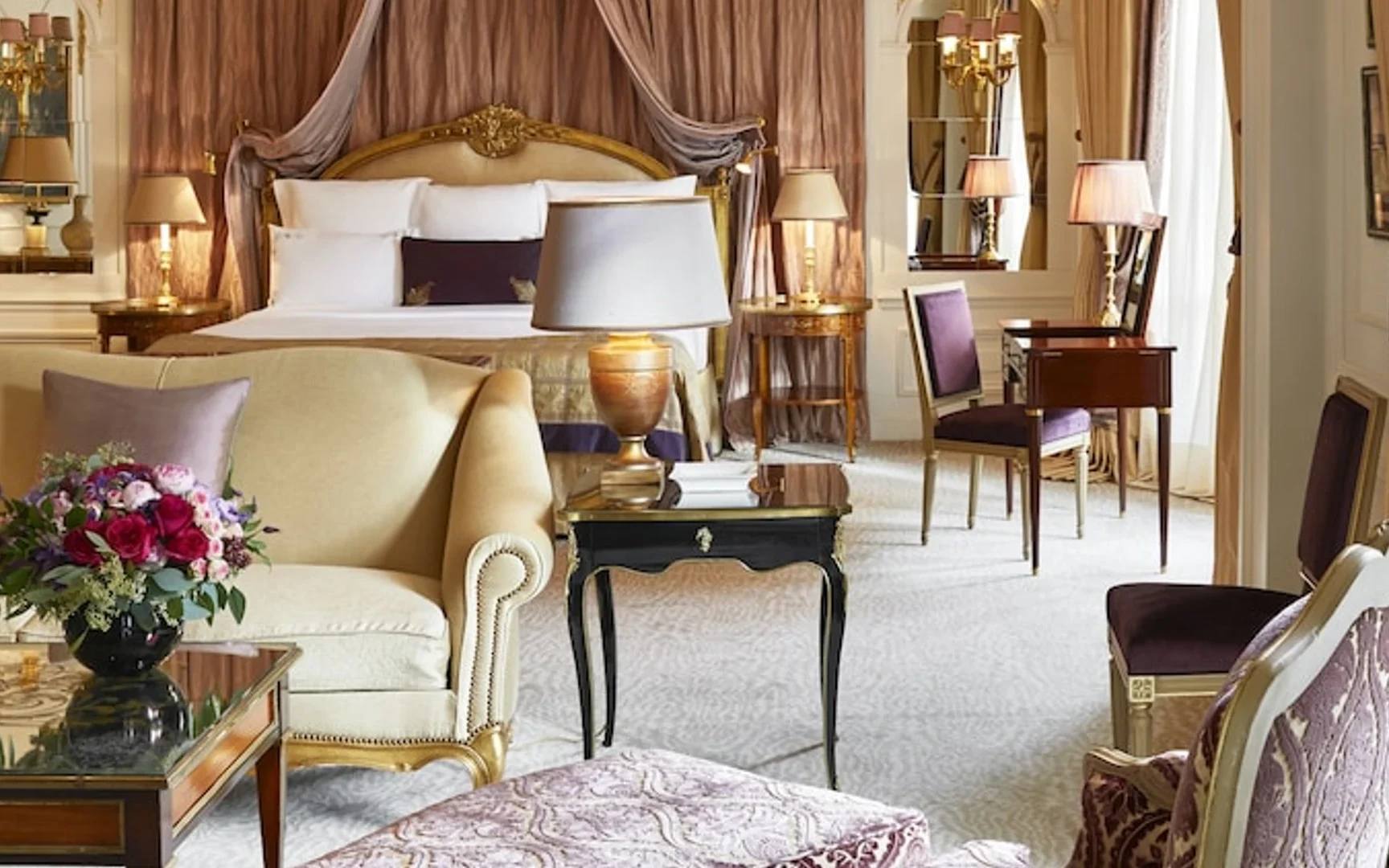 The Royal Suire at Hotel Plaza Athenee Paris is one of the most luxurious hotel rooms in Europe - Luxury Escapes