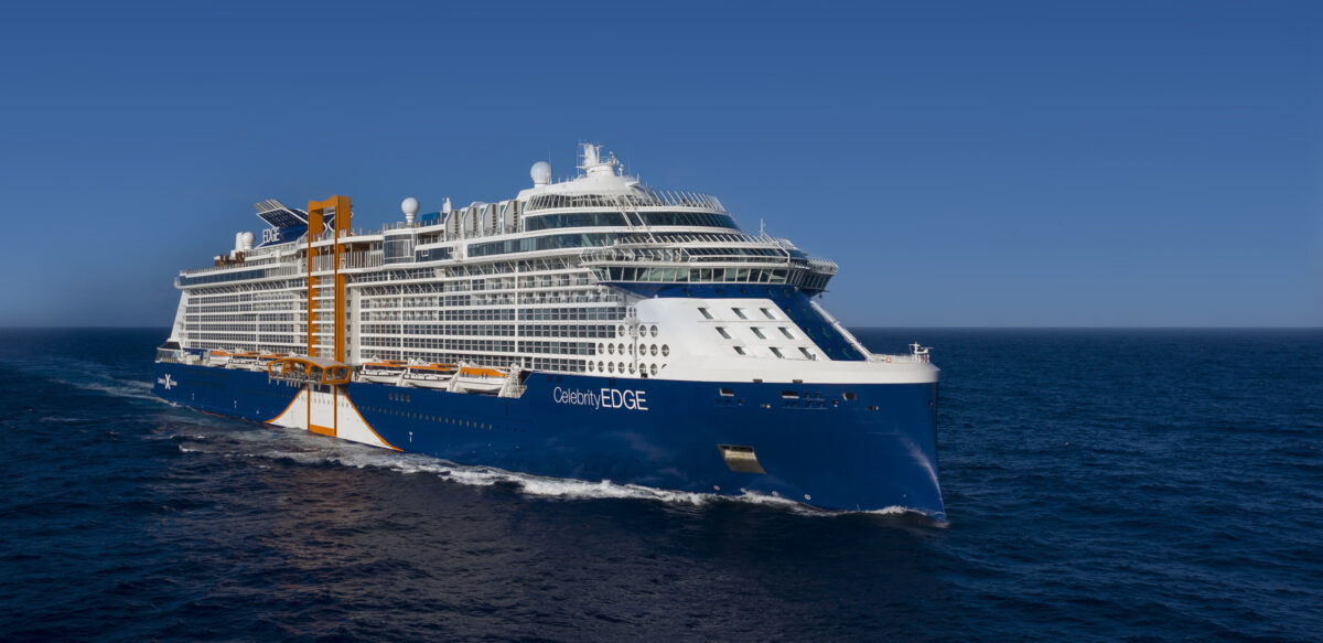Celebrity Edge Cruise Ship in the ocean - Luxury Escapes