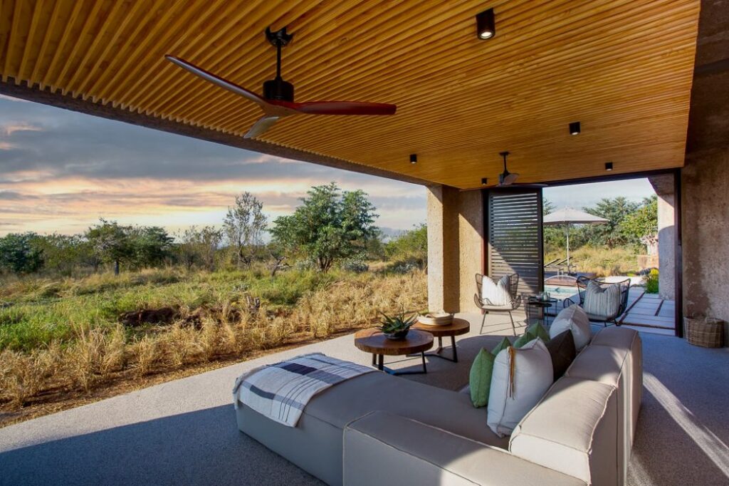 The Amber Lodge at Sabi Sabi Earth Lodge, one of Africa's most luxurious lodges