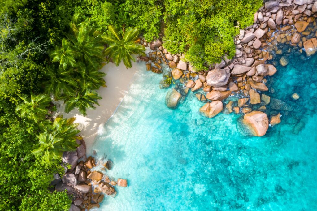 Anse Lazio, Seychelles, a beautiful beach on the island of Seychelles.