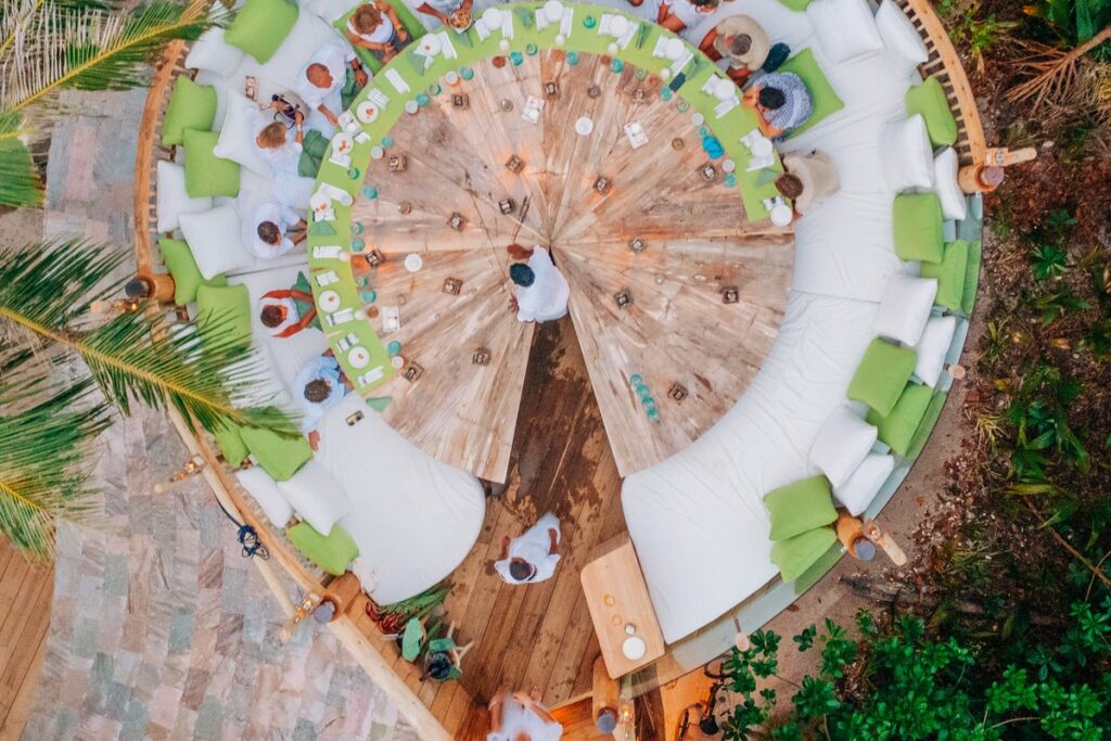 Flying Sauces Restaurant at Soneva Fushi, led by resident chef Michael Wignall.