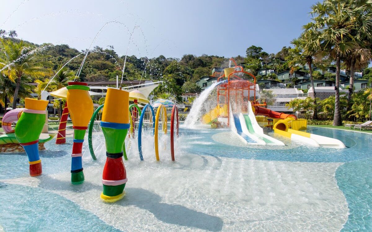 Kids can play all day in Katathani Phuket Beach Resort's outdoor water park as part of one of Thailand's kid's clubs - Luxury Escapes