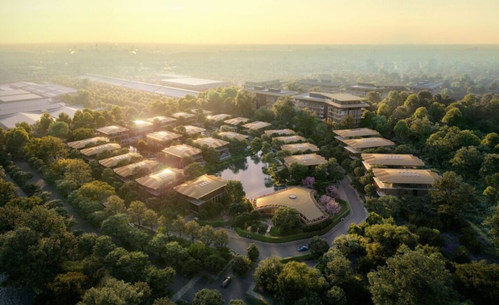 Rendering of soon-to-open hotel Six Senses Forestias Bangkok. Image courtesy of Six Senses.