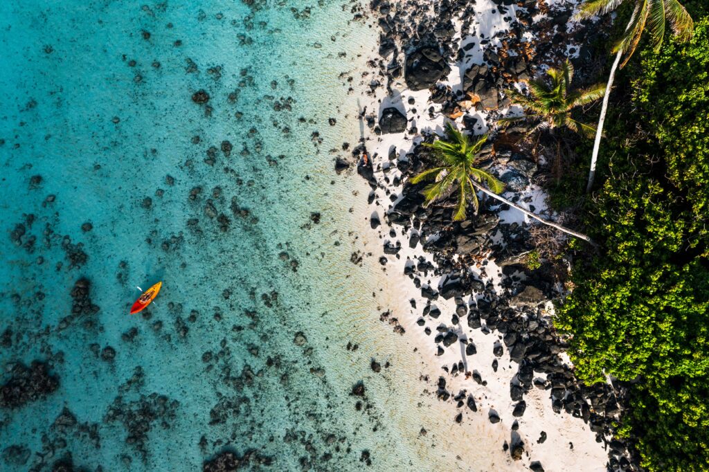 Aerial shot of the Cook Islands