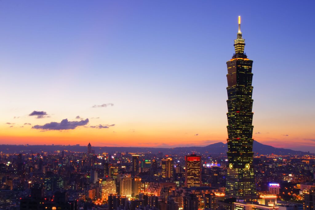Taipei's glittering skyline at dusk, a spectacular substitution for Seoul - Luxury Escapes
