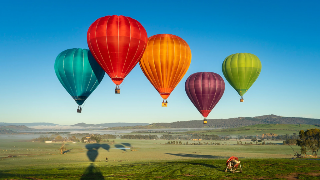 Yarra Valley balloon flight, a place to go on a hot air balloon experience.