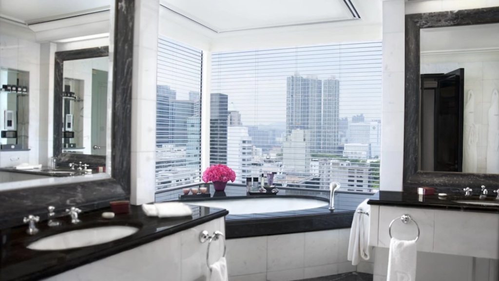 Grand Deluxe Harbour View Suite, The Peninsula Hong Kong, home to one of the world's most incredible bathtubs.