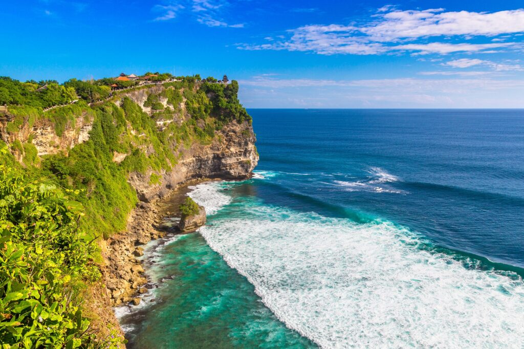 The cliffs at Uluwatu. This area of the island has some of the best restaurants in Bali - Luxury Escapes