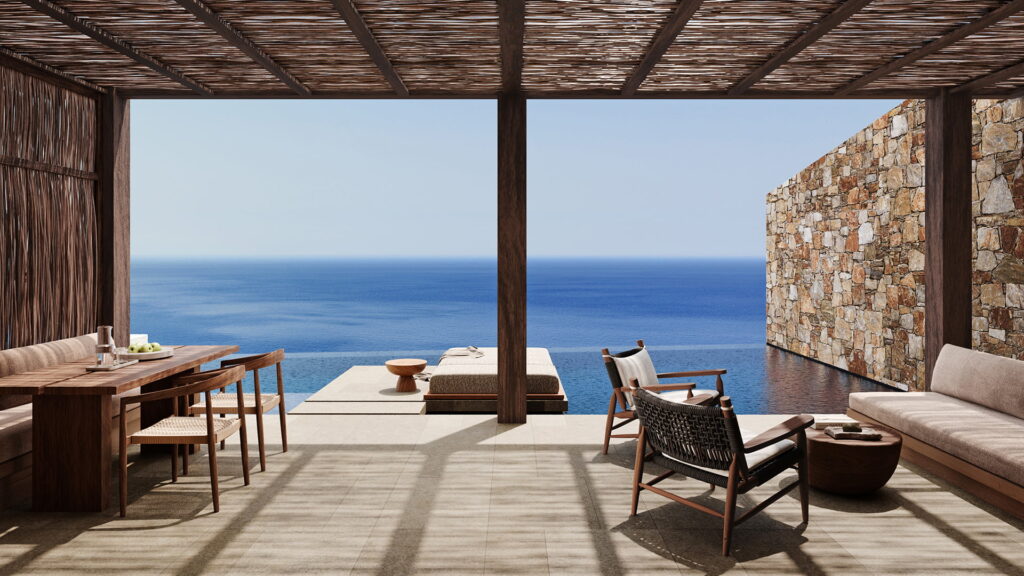 Artist's impression for one of the new Gundari Resort in Greece - Luxury Escapes