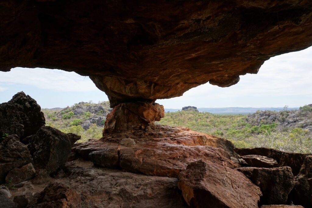 View from the Ramparts, with aboriginal rock art at chillagoe, Cairns - Luxury Escapes  