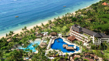 Aerial shot of Nusa Dua Beach Hotel & Spa - Luxury Escapes