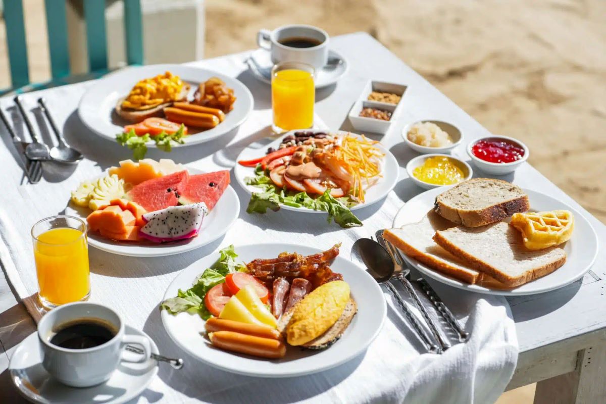 A table at The Seafood Terrace at Paradise Koh Yao, one of the best hotel breakfast buffets in Thailand - Luxury Escapes