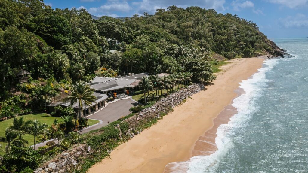 Aerial view of Trinity Beach Palace, one of the best beachfront resorts in Queensland - Luxury Escapes