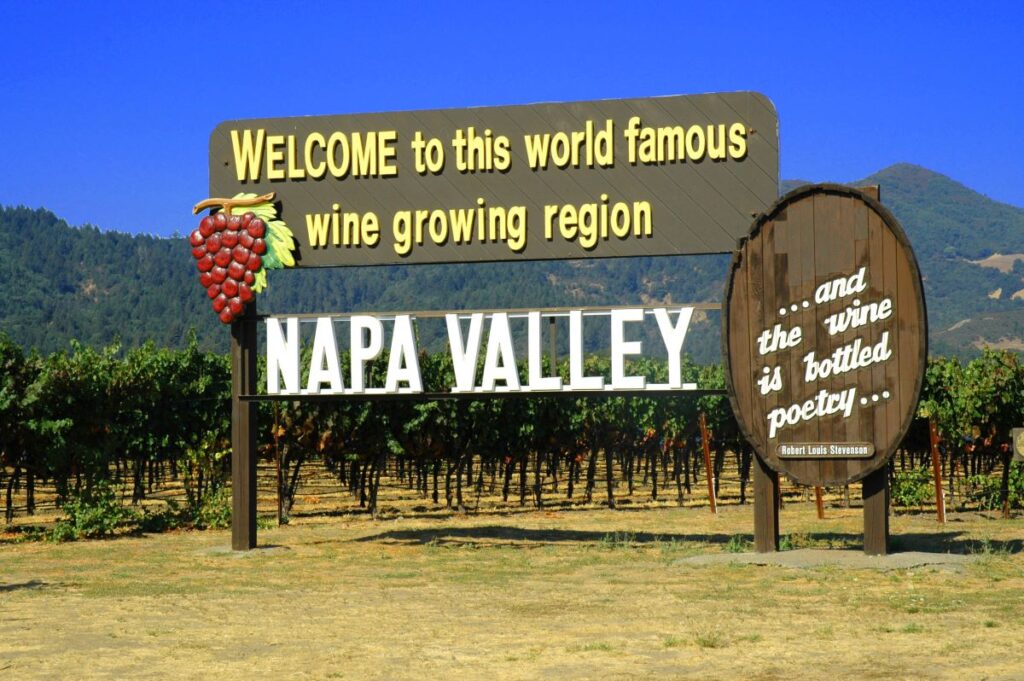 The Napa Valley sign, California, one of the best wine regions in the world - Luxury Escapes 