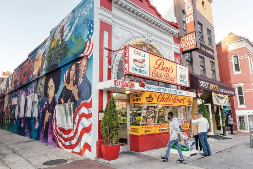 The front facade of Ben's Chili Bowel, one of the best feeds in Washington, DC - Luxury Escapes