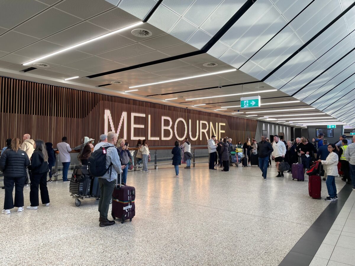 The welcome sign at the arrivals section of Melbourne Airport, one of the World's Best airports - Luxury Escapes