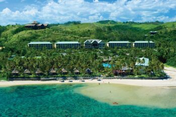An aerial shot of OUTRIGGER Fiji Beach Resort, which has just unveiled its new renovations - Luxury Escapes