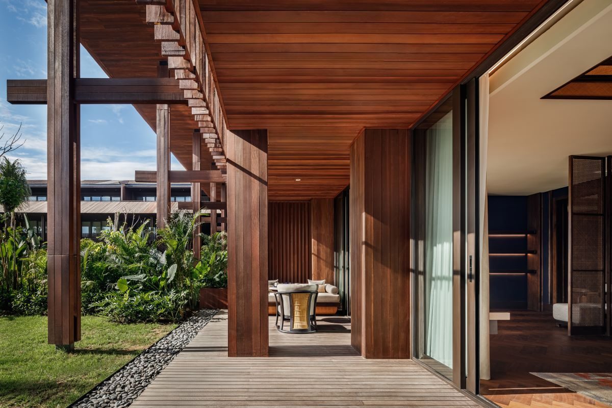 The courtyard of one of the stunning rooms in The Meru Sanur, Sanur, one of the most luxurious places to stay in Bali - Luxury Escapes