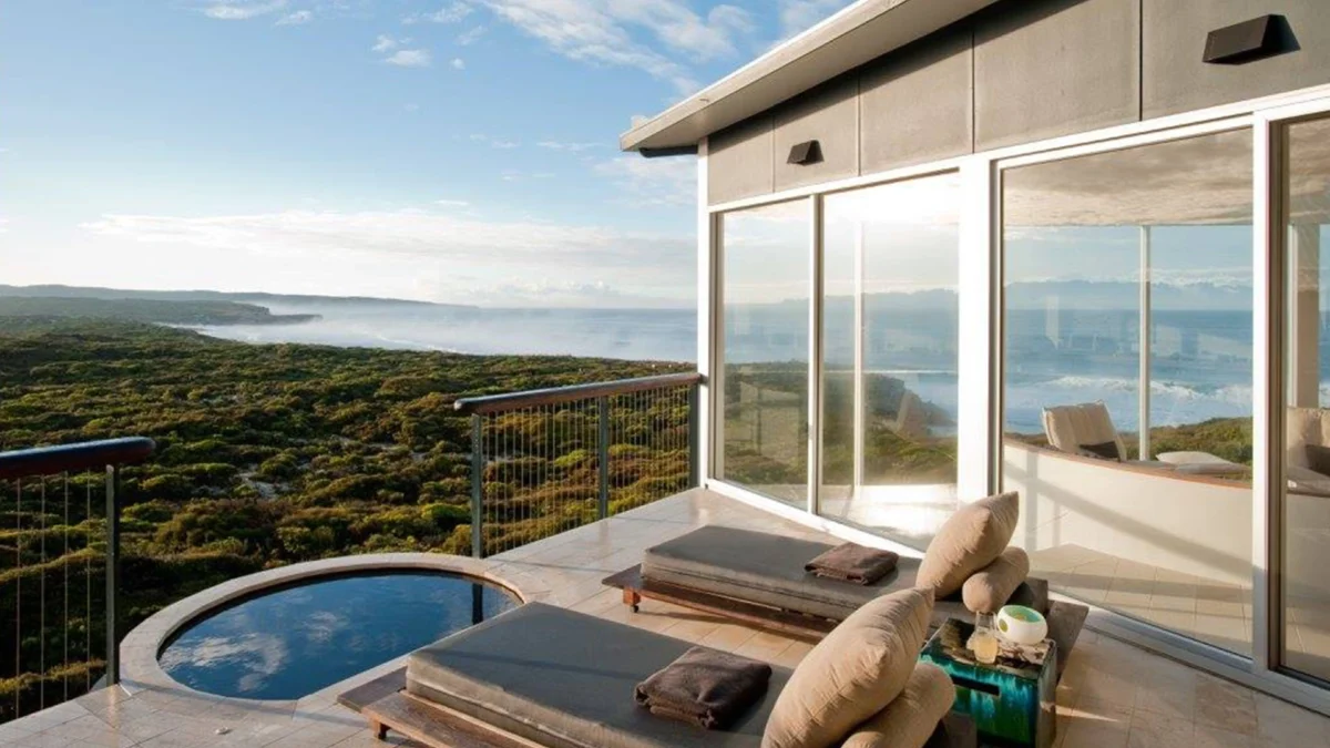 Looking out at the ocean from a suite at Southern Ocean Lodge in Kangaroo Island, regularly hailed as one of the world's top luxury and bucket list stays