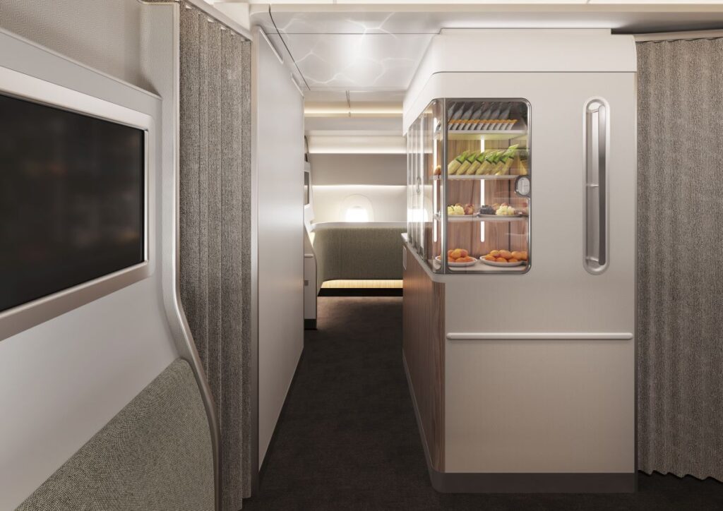 The Wellbeing Zone onboard a Qantas A350 - Luxury Escapes