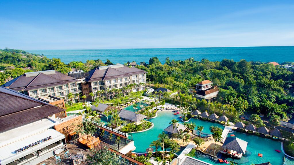 Aerial view of Mövenpick Resort & Spa Jimbaran Bali - Luxury Escapes