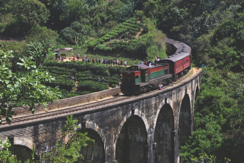 A ride across the iconic Nine Arches Bridge forms part of one of Sri Lanka's most scenic rail journeys – from Nuwara Eliya to Badulla.