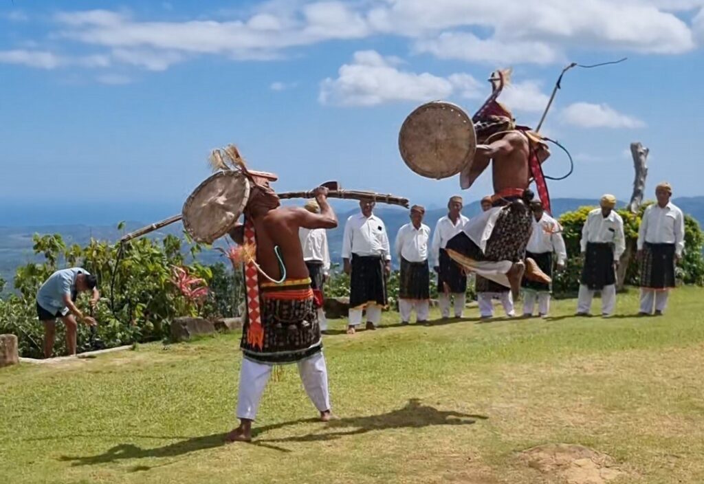 Caci Dance performed in Melo Village, one of the best things to do in Labuan Bajo - Luxury Escapes