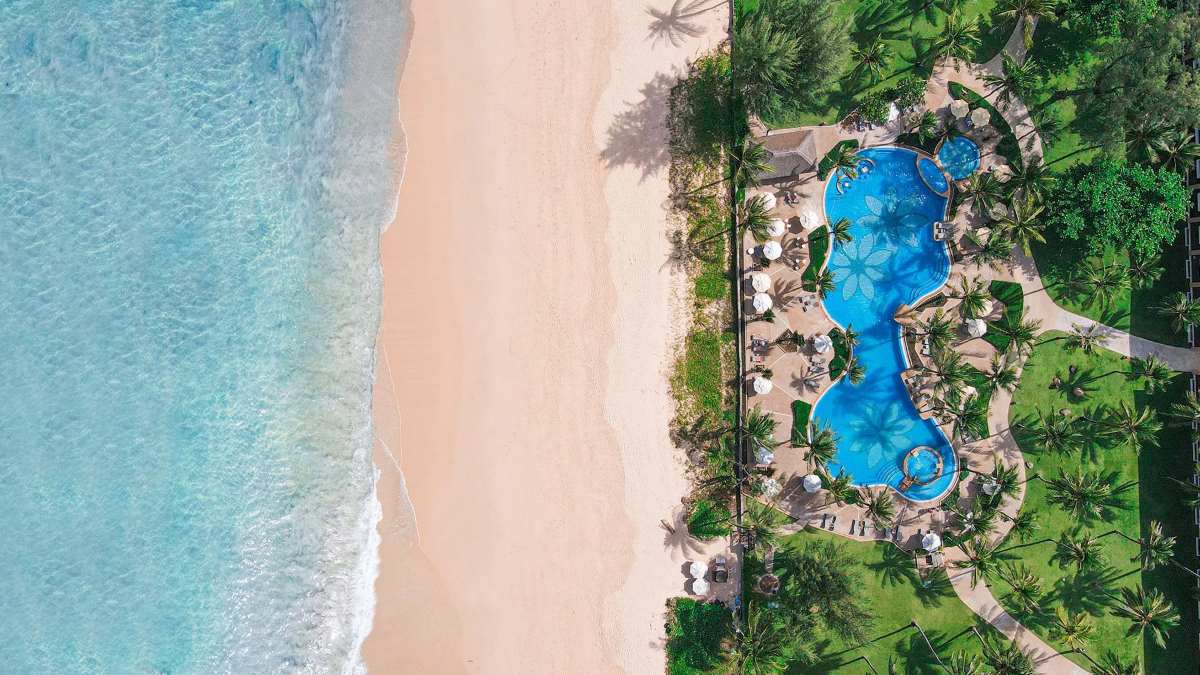 Top-down view of all-inclusive bestseller Katathani Phuket Beach Resort - Luxury Escapes