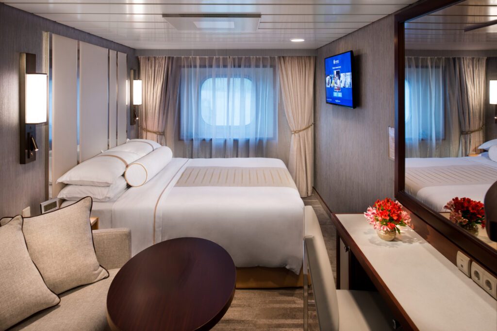 A stateroom aboard a Azamara cruise - Luxury Escapes