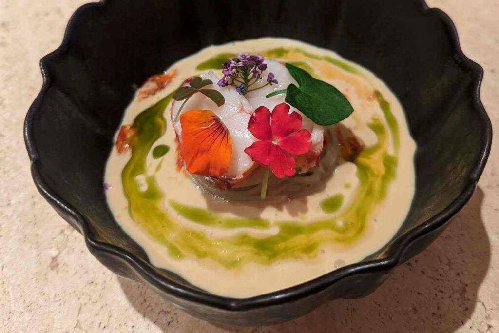 A dish from Mora in Hong Kong - Luxury Escapes